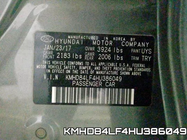 KMHD84LF4HU386049 фото 2