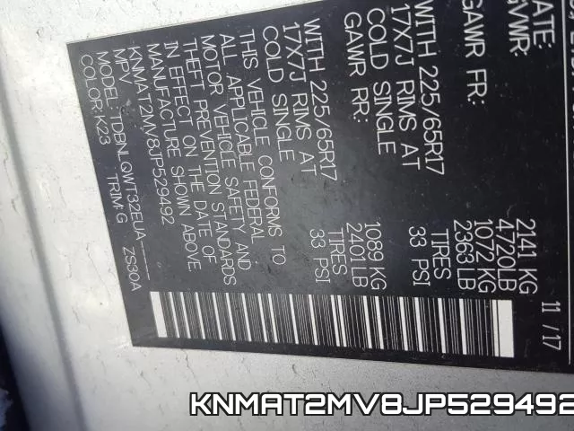 KNMAT2MV8JP529492 фото 2