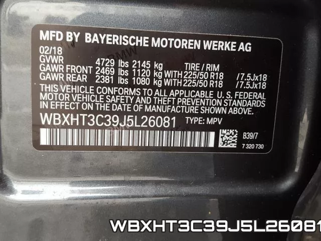WBXHT3C39J5L26081 фото 2