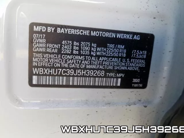 WBXHU7C39J5H39268 фото 2