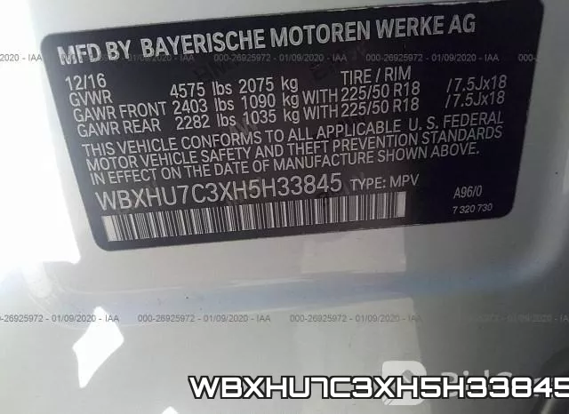 WBXHU7C3XH5H33845 фото 10
