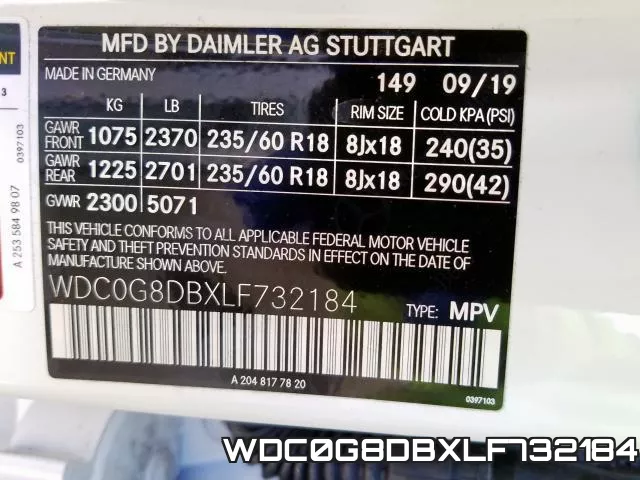 WDC0G8DBXLF732184 фото 2