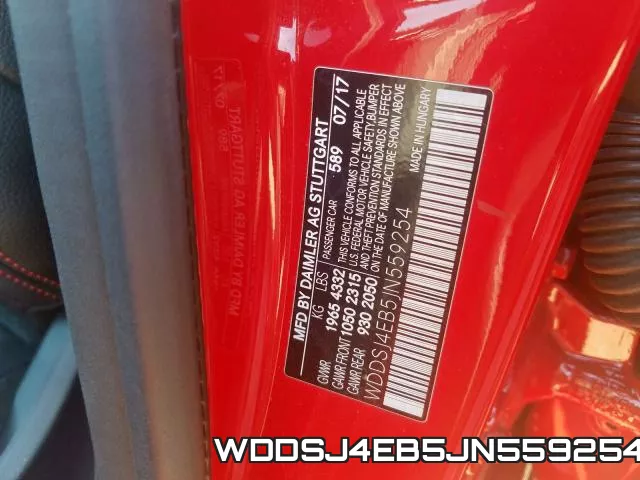 WDDSJ4EB5JN559254 фото 2