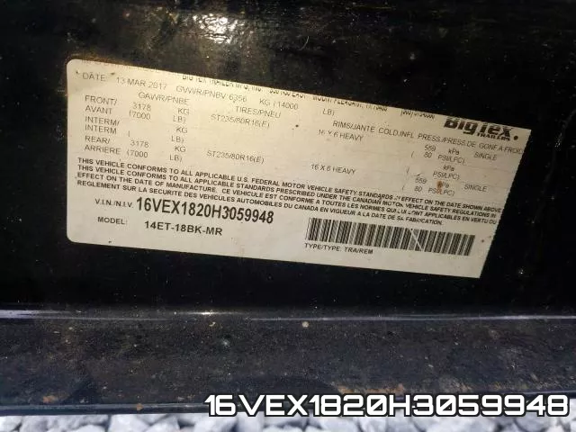 16VEX1820H3059948 фото 2