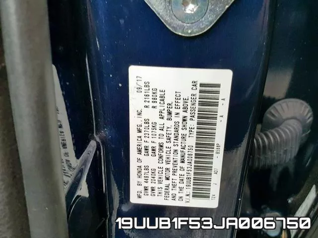 19UUB1F53JA006750 фото 2