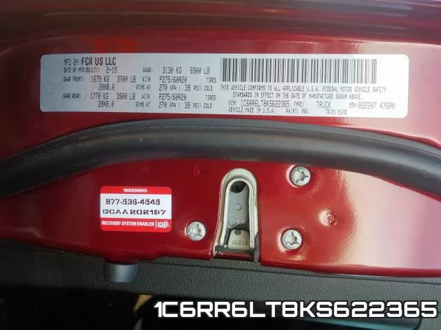 1C6RR6LT8KS622365 фото 2