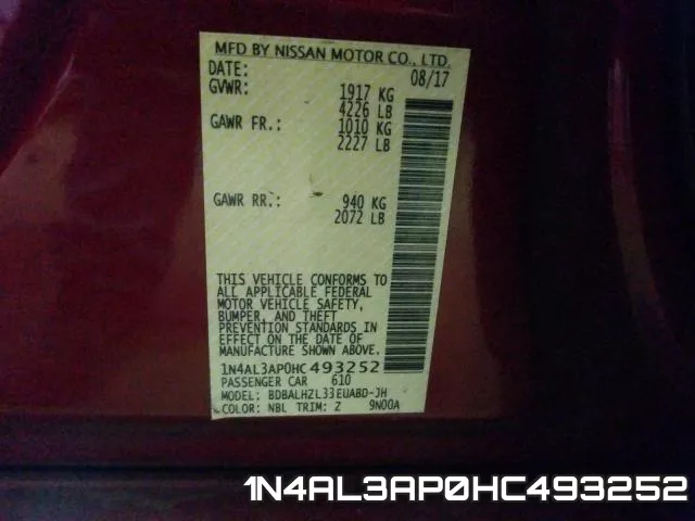 1N4AL3AP0HC493252 фото 2