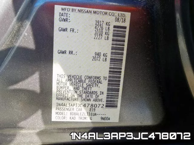 1N4AL3AP3JC478072 фото 2