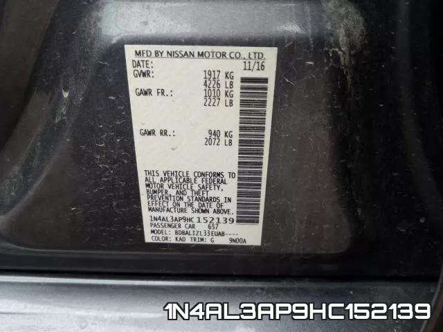 1N4AL3AP9HC152139 фото 2