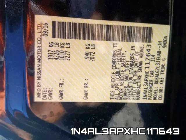 1N4AL3APXHC117643 фото 2