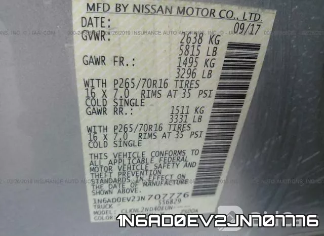 1N6AD0EV2JN707776 фото 10