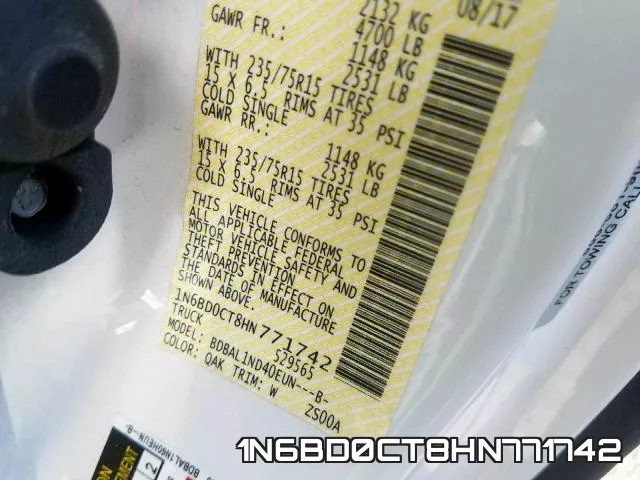 1N6BD0CT8HN771742 фото 2