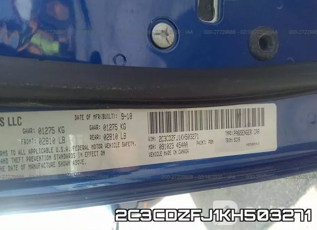 2C3CDZFJ1KH503271 фото 10