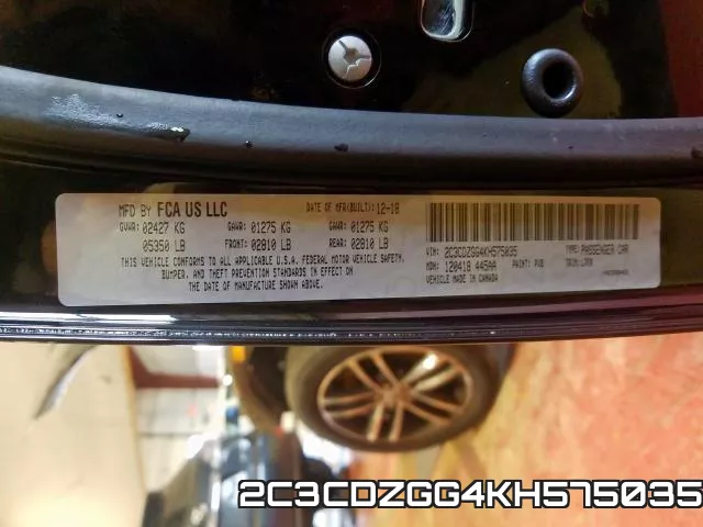 2C3CDZGG4KH575035 фото 2