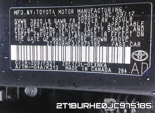 2T1BURHE0JC975185 фото 10