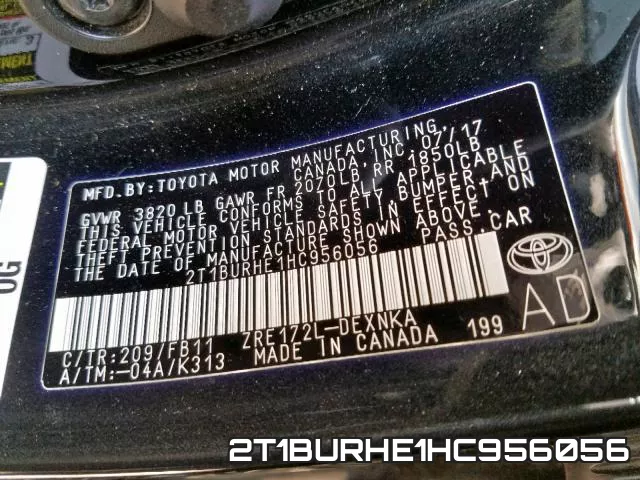 2T1BURHE1HC956056 фото 2