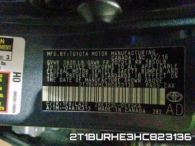 2T1BURHE3HC823136 фото 2