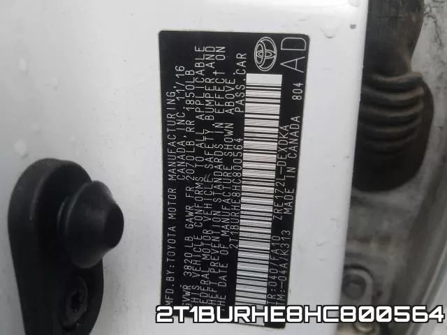 2T1BURHE8HC800564 фото 2