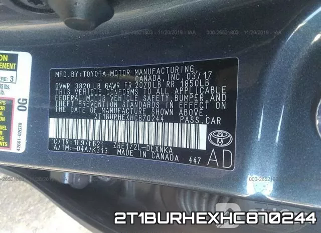 2T1BURHEXHC870244 фото 10
