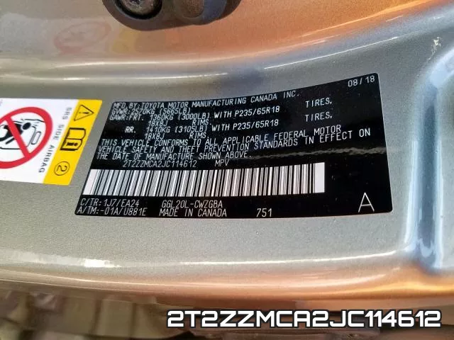 2T2ZZMCA2JC114612 фото 2