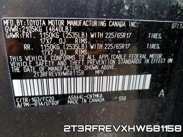 2T3RFREVXHW681158 фото 2