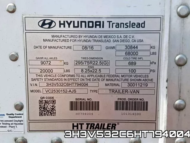 3H3V532C6HT794004 фото 2