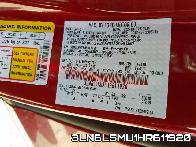 3LN6L5MU1HR611920 фото 2