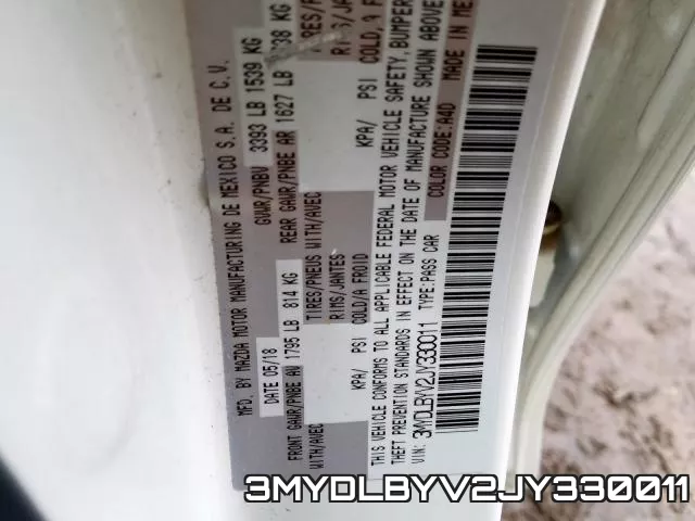 3MYDLBYV2JY330011 фото 2