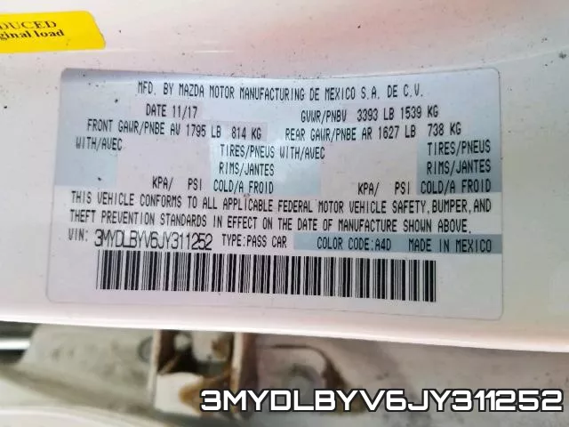 3MYDLBYV6JY311252 фото 2