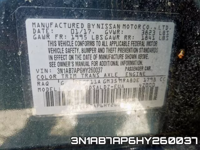 3N1AB7AP6HY260037 фото 2