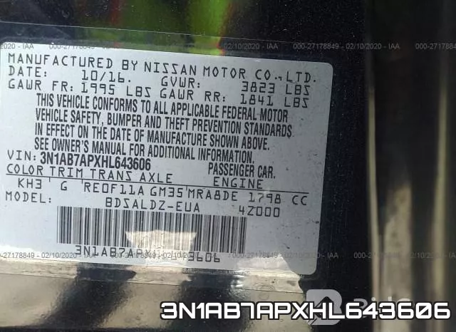 3N1AB7APXHL643606 фото 10