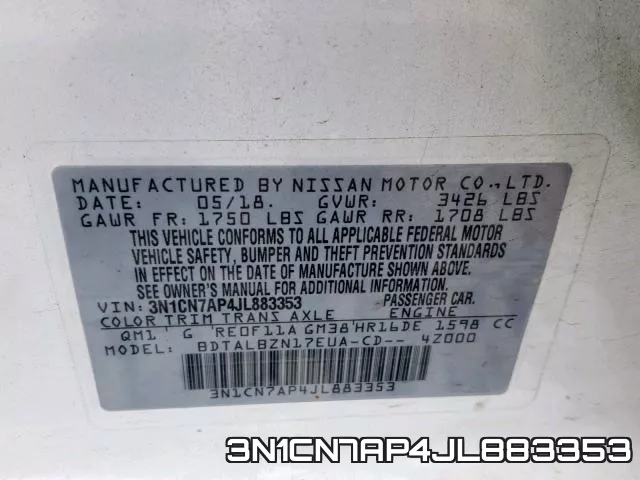 3N1CN7AP4JL883353 фото 2
