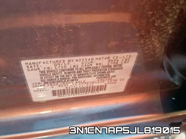 3N1CN7AP5JL819015 фото 2