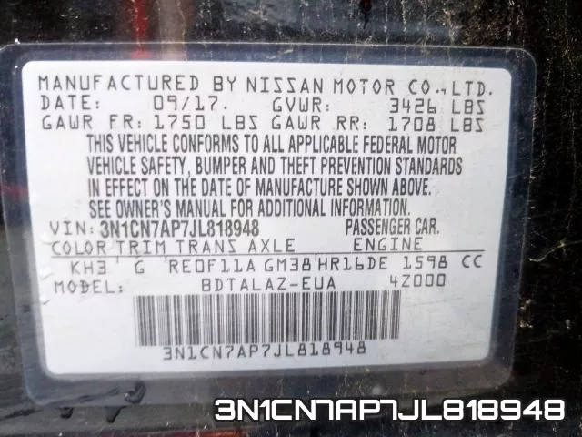 3N1CN7AP7JL818948 фото 2