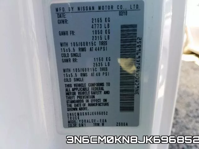 3N6CM0KN8JK696852 фото 2