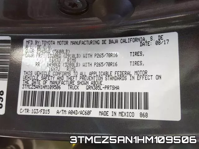 3TMCZ5AN1HM109506 фото 2
