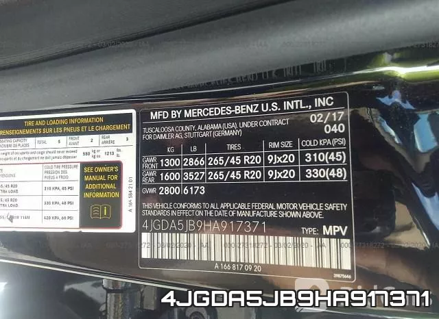 4JGDA5JB9HA917371 фото 10