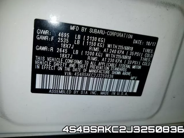 4S4BSAKC2J3250836 фото 2