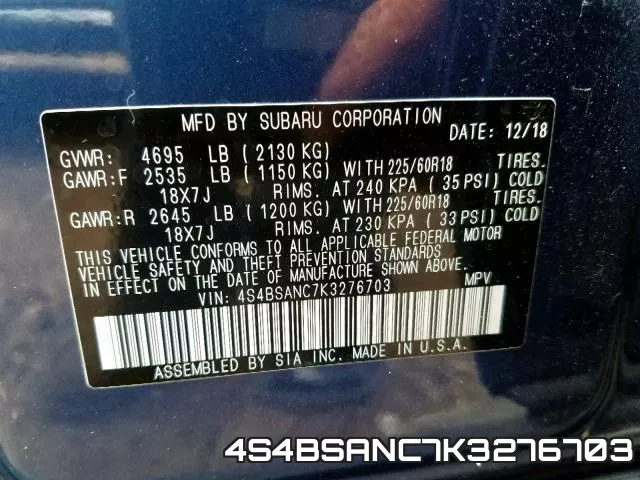 4S4BSANC7K3276703 фото 2