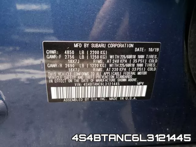 4S4BTANC6L3121445 фото 2