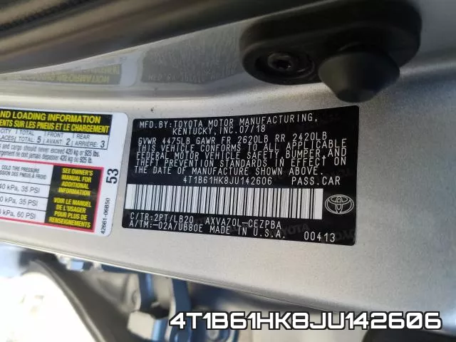 4T1B61HK8JU142606 фото 2