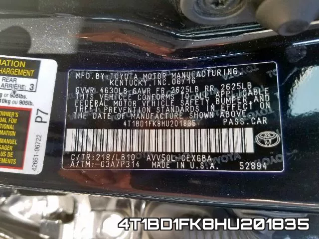 4T1BD1FK8HU201835 фото 2