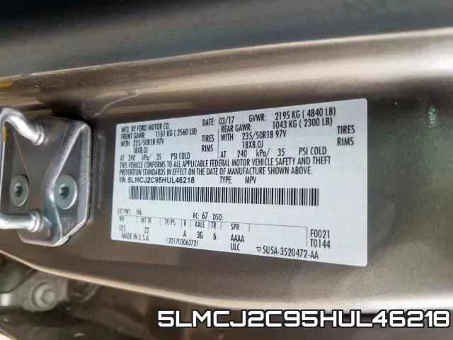 5LMCJ2C95HUL46218 фото 2