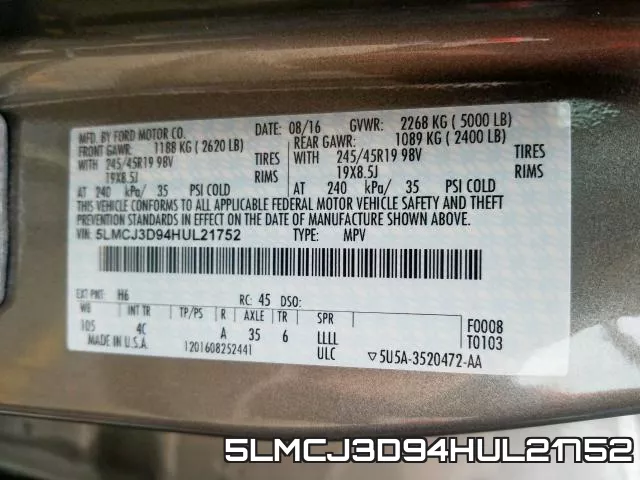 5LMCJ3D94HUL21752 фото 2