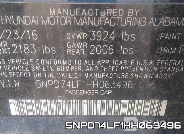 5NPD74LF1HH063496 фото 10