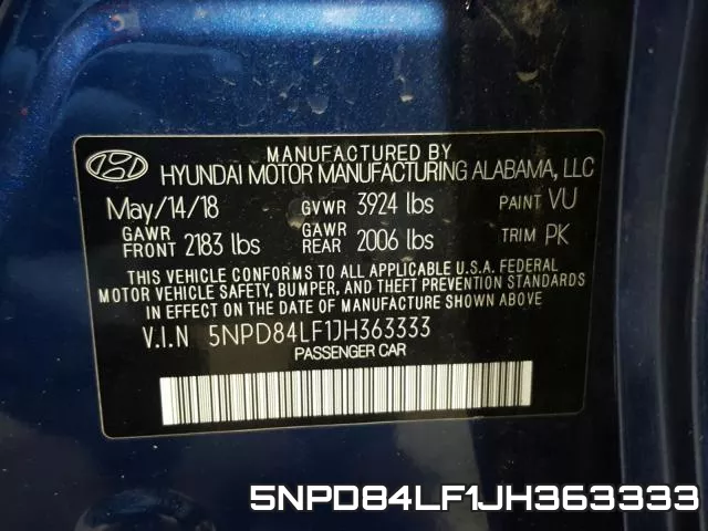 5NPD84LF1JH363333 фото 2