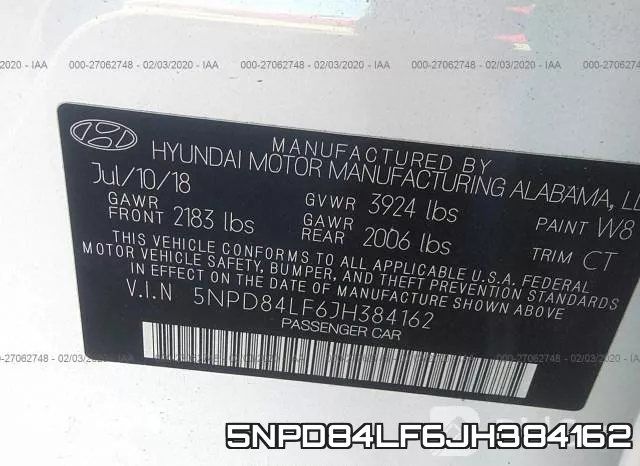 5NPD84LF6JH384162 фото 10
