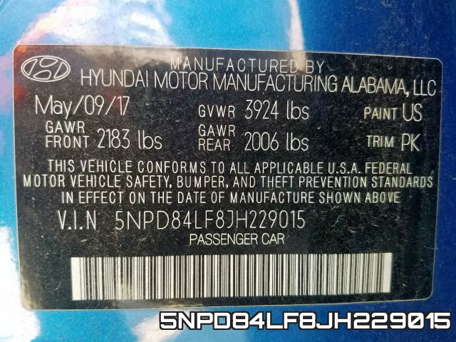 5NPD84LF8JH229015 фото 2