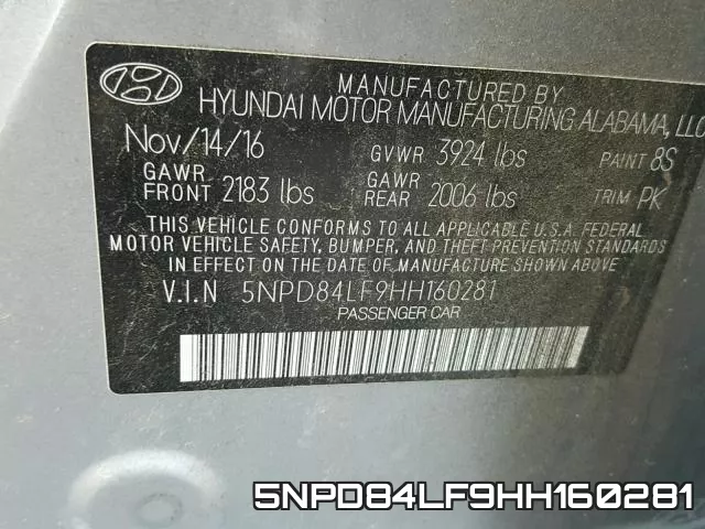 5NPD84LF9HH160281 фото 2