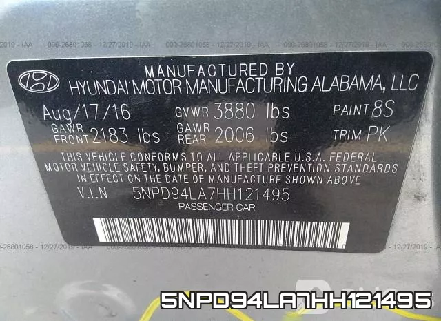 5NPD94LA7HH121495 фото 10